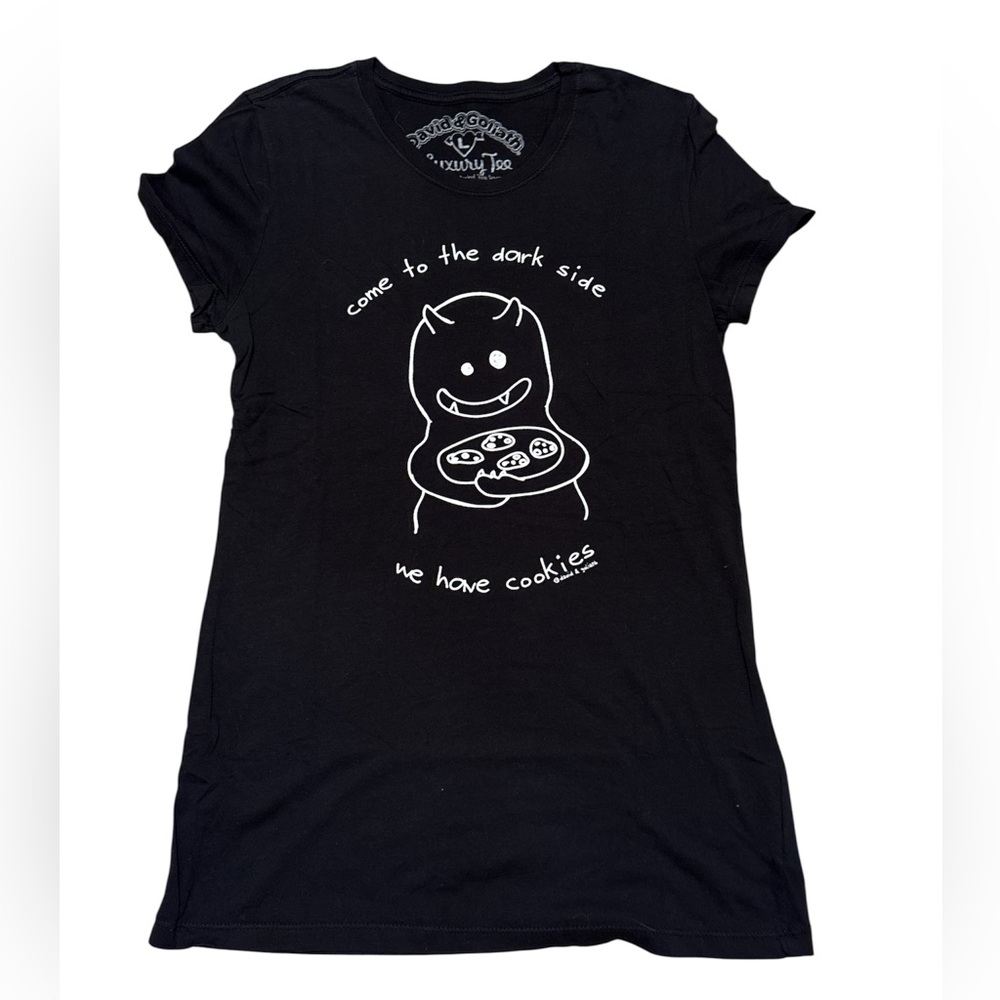 David & Goliath Graphic Tee - “Come to the Dark Side We Have Cookies” runs small